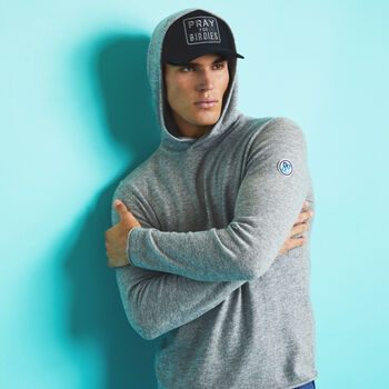 CASHMERE BLEND HOODED PULLOVER JUMPER