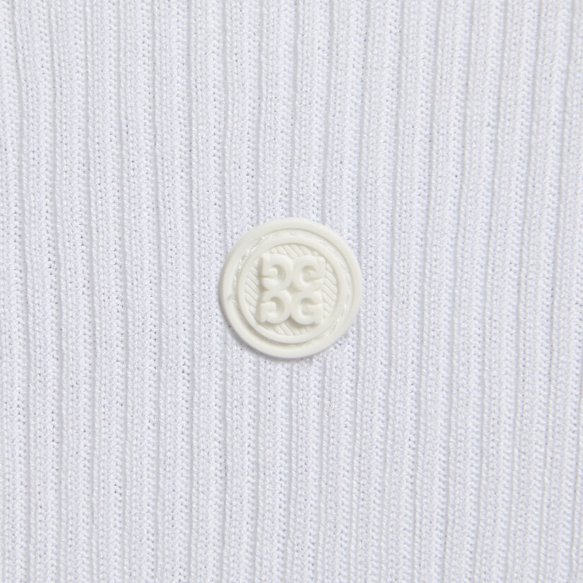 COTTON BLEND RIB KNIT FITTED TOP image number 5