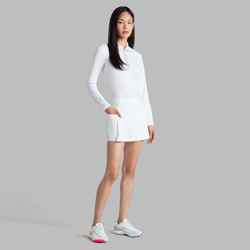 SILKY TECH NYLON LONG SLEEVE ZIP POLO image number 3