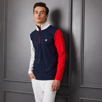 DAYTONA COLOUR BLOCK TECH INTERLOCK PULLOVER