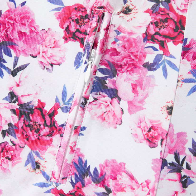 PHOTO FLORAL SILKY TECH NYLON A-LINE SKORT image number 6