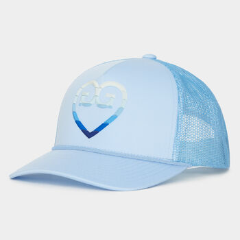 STRIPED HEART G'S INTERLOCK KNIT TRUCKER HAT