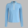 SILKY TECH NYLON LONG SLEEVE ZIP POLO image number 1