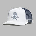 SILICONE SKULL & TEES TRUCKER HAT image number 1