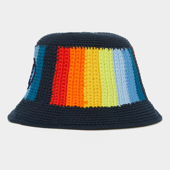 CIRCLE G'S COLOUR BLEND CROCHET BUCKET HAT