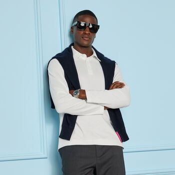 SUPER SOFT BRUSHED COTTON LONG SLEEVE POLO