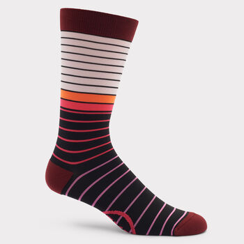 MIXED STRIPED COMPRESSION CREW SOCK