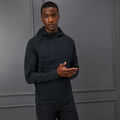 HOODED TECH INTERLOCK QUARTER ZIP SLIM FIT PULLOVER image number 2
