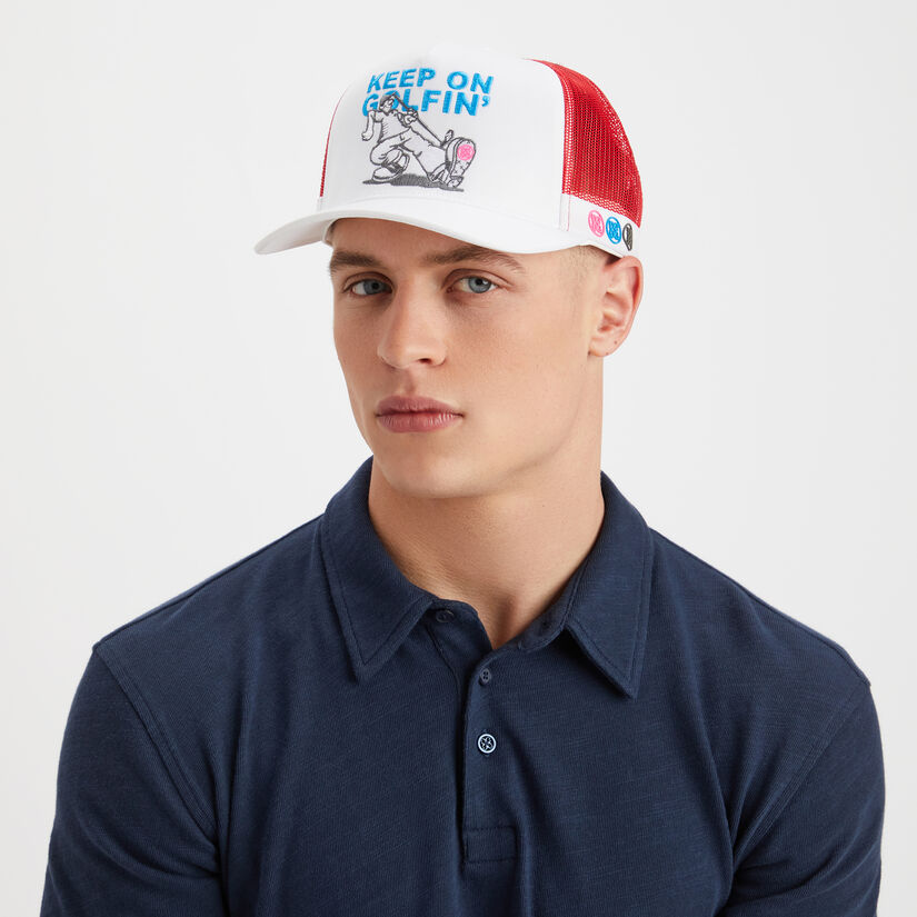 KEEP ON GOLFIN' COTTON TWILL TRUCKER HAT image number 6