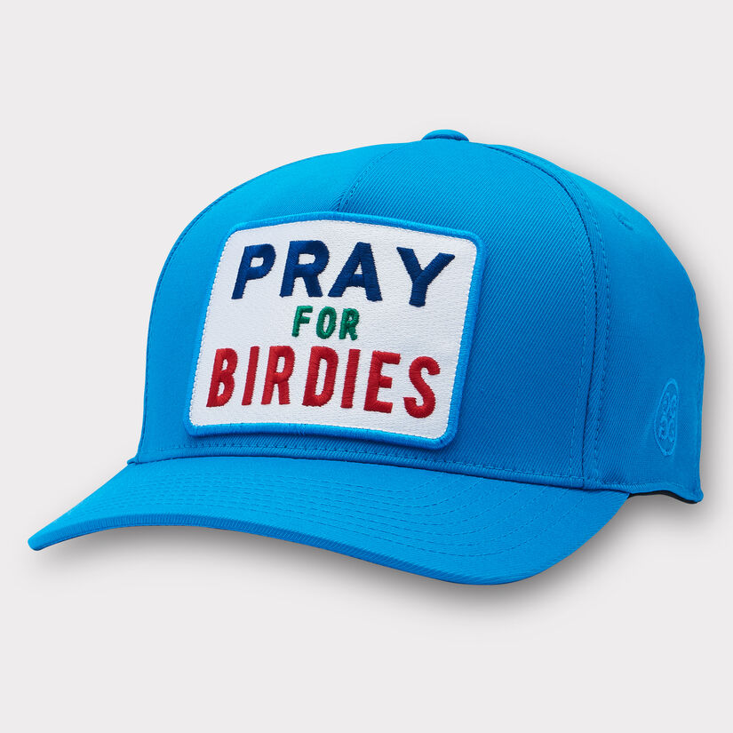 PRAY FOR BIRDIES STRETCH TWILL SNAPBACK HAT image number 1