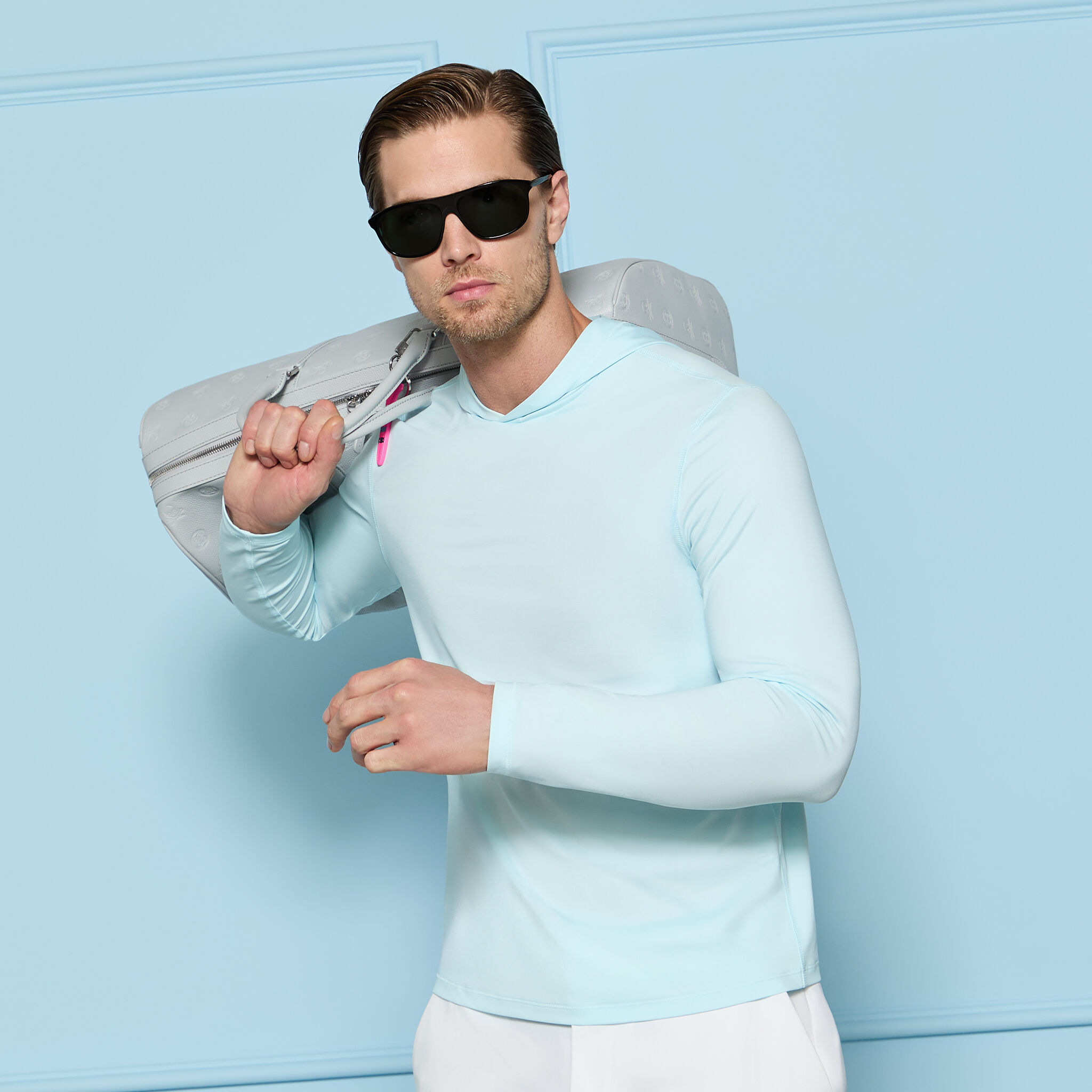 MÉLANGE ICE NYLON HOODIE |MEN'S PULLOVERS & QUARTER-ZIPS |G/FORE