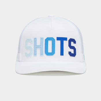 SHOTS TIPPED BRIM INTERLOCK KNIT TRUCKER HAT