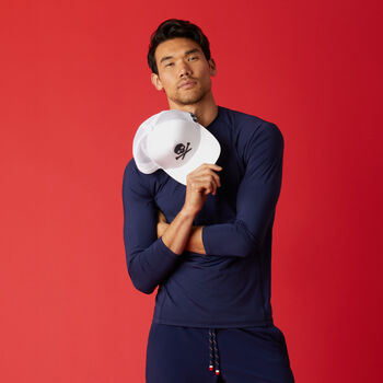 TECH NYLON LONG SLEEVE PERFORATED CIRCLE G'S OPS SLIM FIT CREW