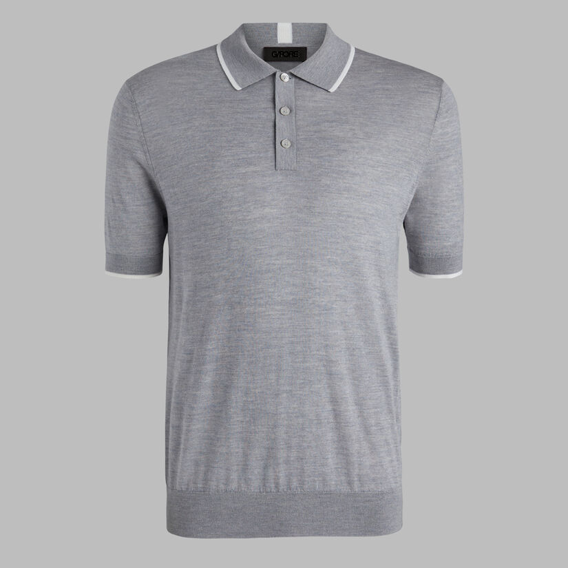 LTD RELEASE MERINO WOOL KNIT JUMPER POLO image number 1