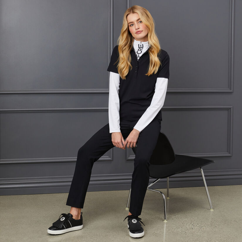 DOUBLE KNIT CIGARETTE LEG HIGH RISE STRETCH TROUSER image number 2
