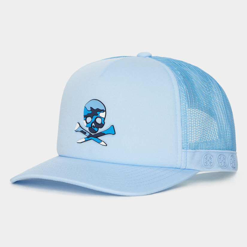 CAMO SKULL & T'S TRUCKER HAT image number 1