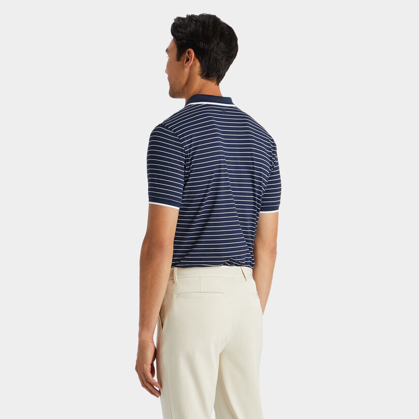 FINE LINE BANDED SLEEVE TECH PIQU&Eacute; POLO image number 5