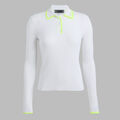 RIBBED KNIT LONG SLEEVE POLO JUMPER image number 1