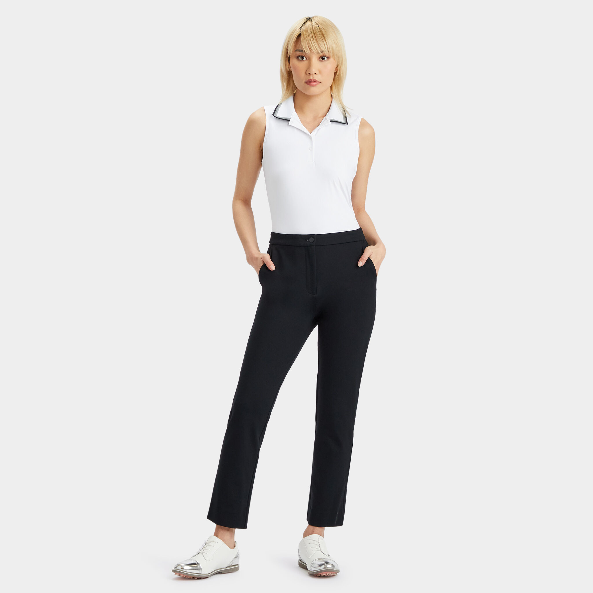 DOUBLE KNIT CIGARETTE LEG HIGH RISE STRETCH TROUSER G FORE