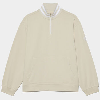 RIB COLLAR FRENCH TERRY QUARTER ZIP PULLOVER