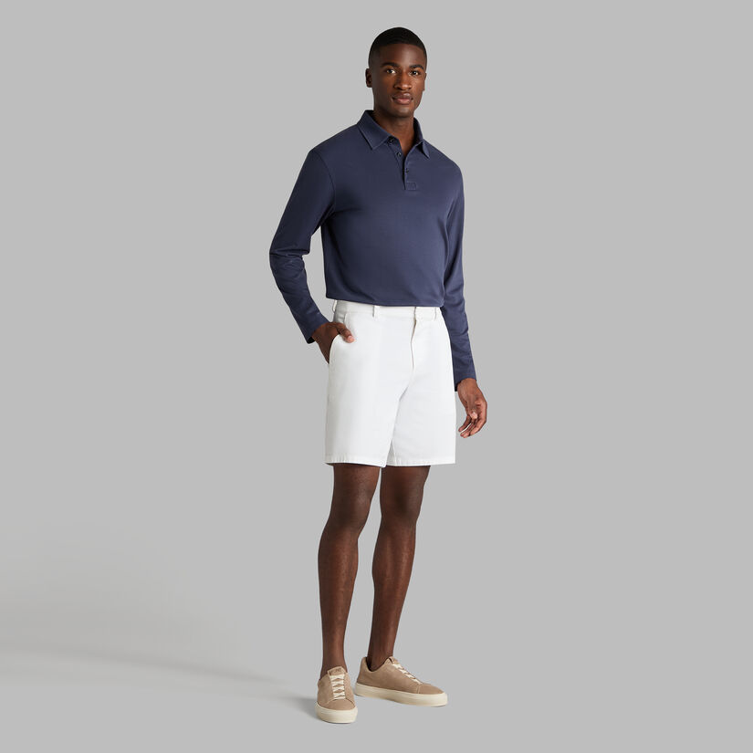 SUPER SOFT BRUSHED COTTON LONG SLEEVE POLO image number 3