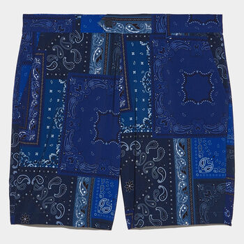 BANDANA PRINT MAVERICK 4-WAY STRETCH 8" INSEAM SHORT