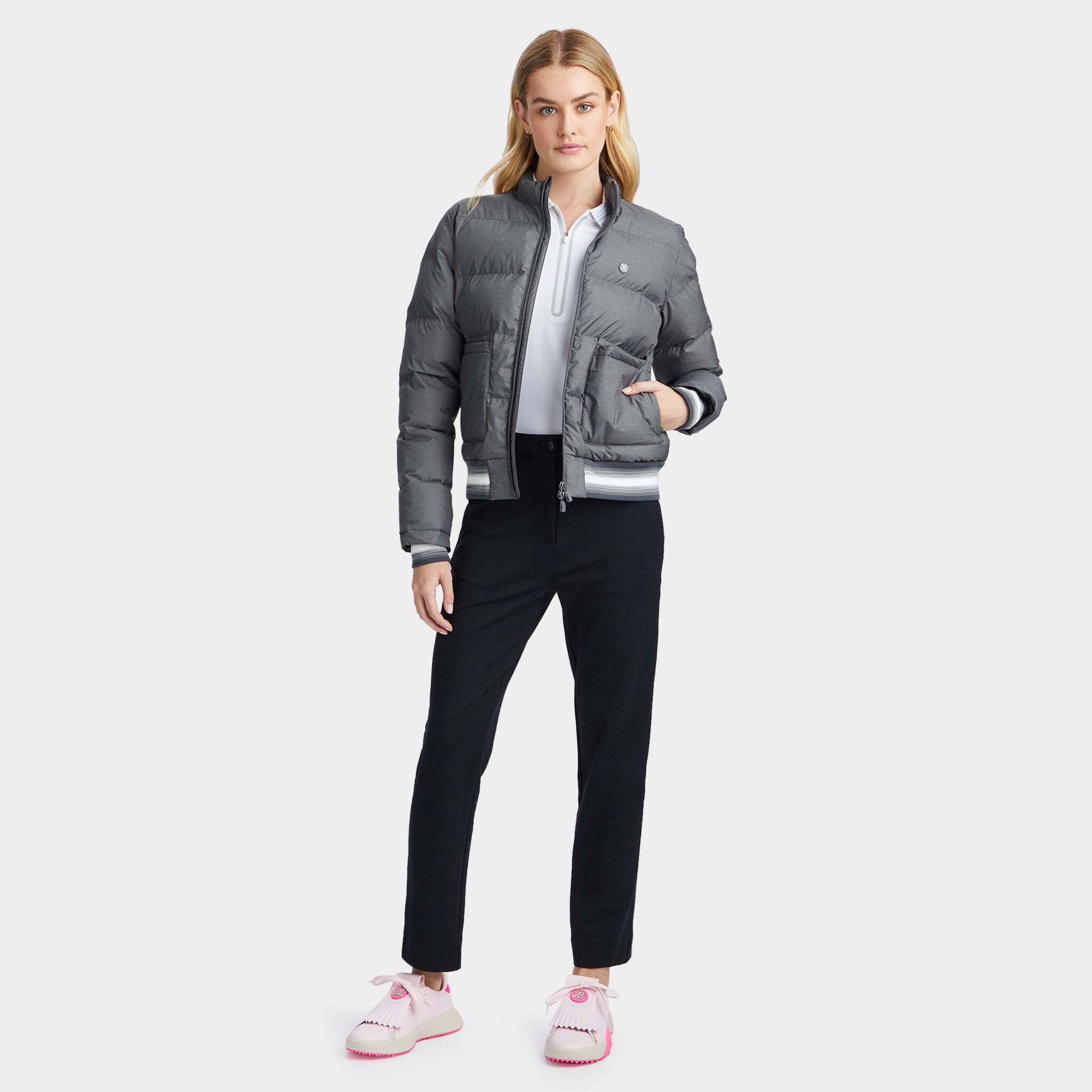 Nylon puffer jacket women's on sale