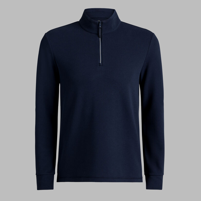 WAFFLE KNIT QUARTER ZIP image number 1