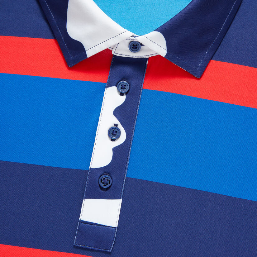 MIXED MEDIA TECH JERSEY SLIM FIT POLO image number 6