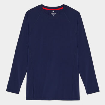 TECH NYLON LONG SLEEVE PERFORATED CIRCLE G'S OPS SLIM FIT CREW