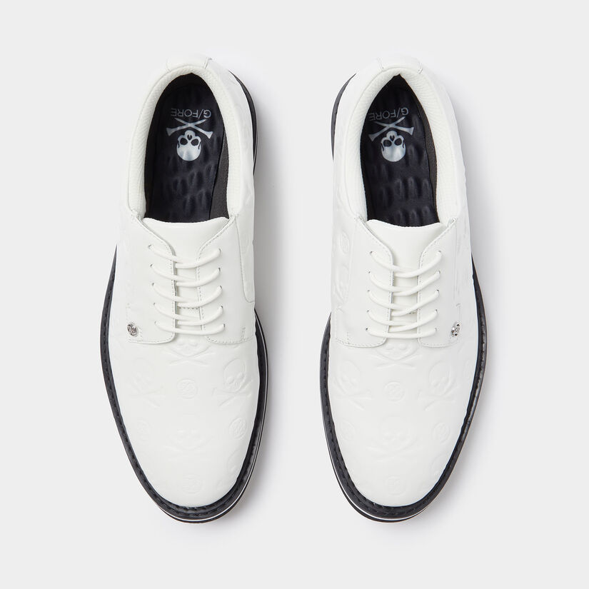 MEN S GALLIVANTER DEBOSSED SKULL TEES LEATHER GOLF SHOE MEN S GOLF SHOES G FORE