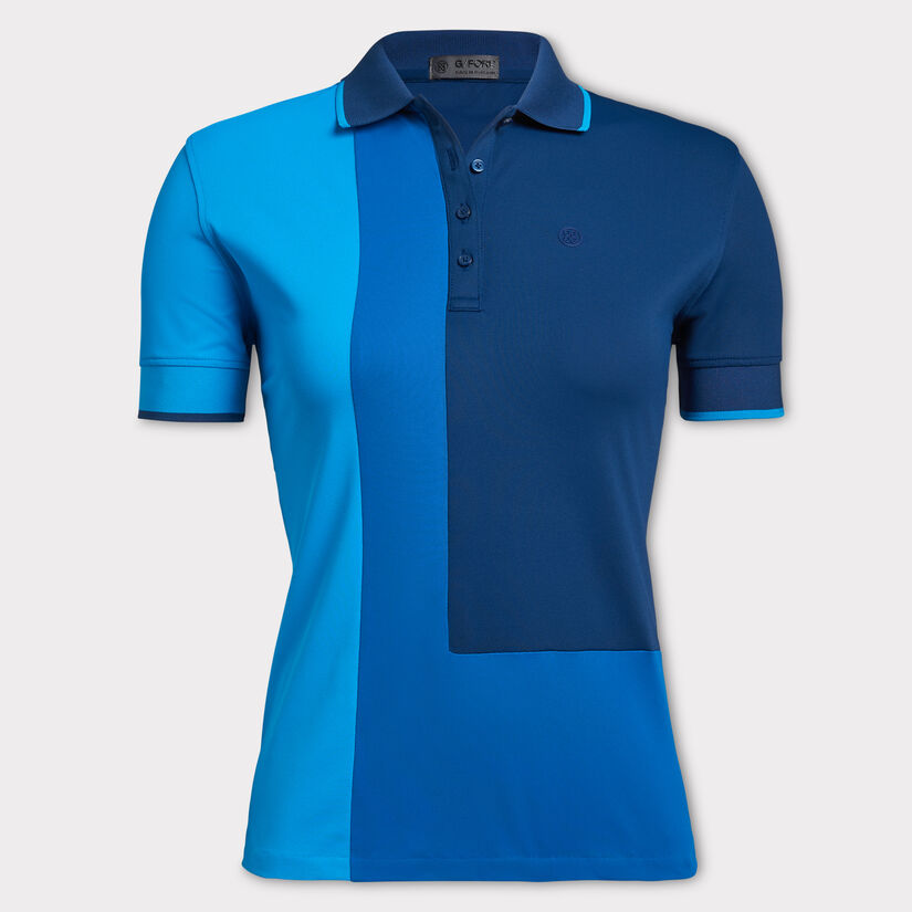 LIGHTWEIGHT COLOUR BLOCK PIQUÉ POLO image number 1