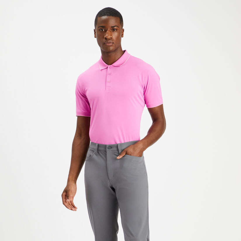 RIB COLLAR TECH JERSEY SLIM FIT POLO image number 3
