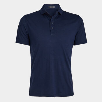 TECHNICAL PERFORMANCE FINE WOOL MODERN SPREAD COLLAR POLO