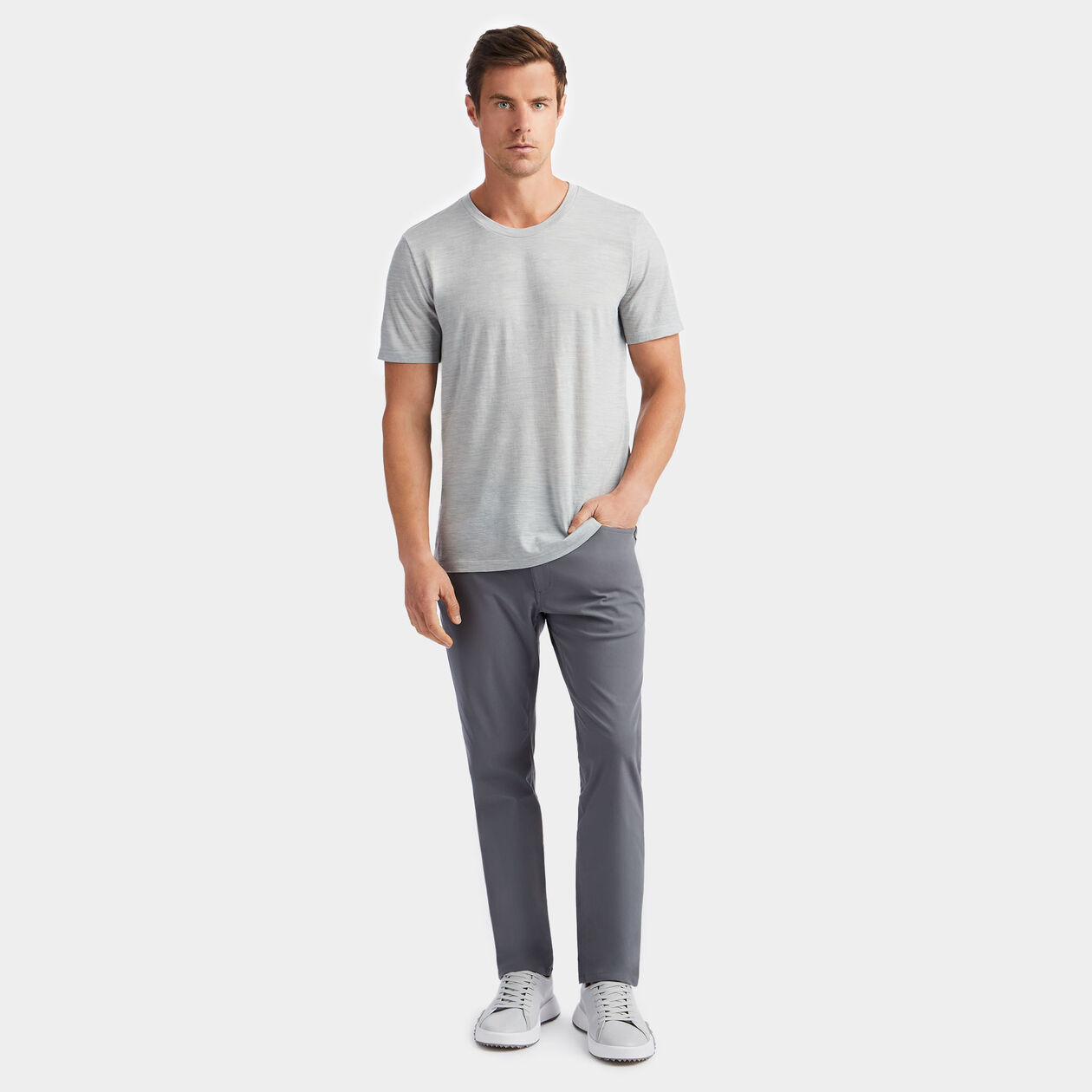 TECH PERFORMANCE FINE WOOL BLEND TEE | MEN'S PULLOVERS