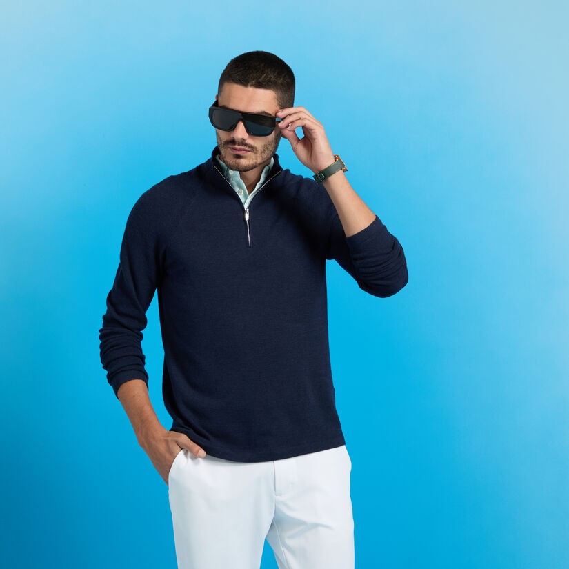PERFORMANCE MERINO WOOL QUARTER ZIP PULLOVER image number 2