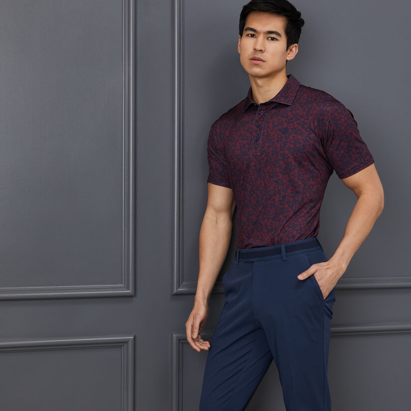 MINI FLORAL TECH JERSEY SLIM FIT POLO image number 2
