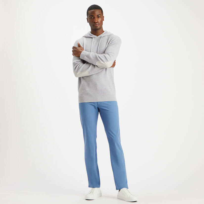WAFFLE STITCH HOODED MERINO WOOL SLIM FIT PULLOVER image number 4