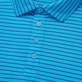 PERFORATED MULTI STRIPE TECH JERSEY RIB COLLAR SLIM FIT POLO image number 6