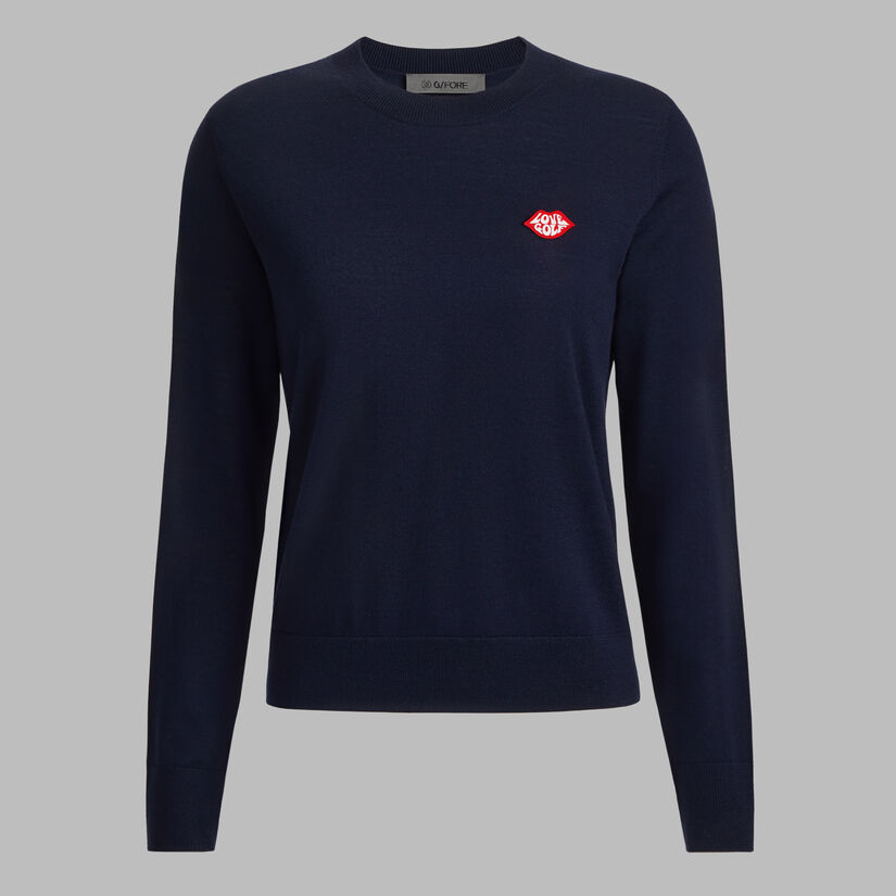 LOVE GOLF MERINO WOOL CREWNECK JUMPER image number 1