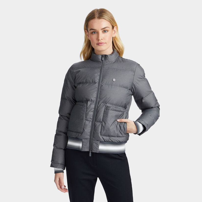 NYLON MÉLANGE PUFFER JACKET image number 3