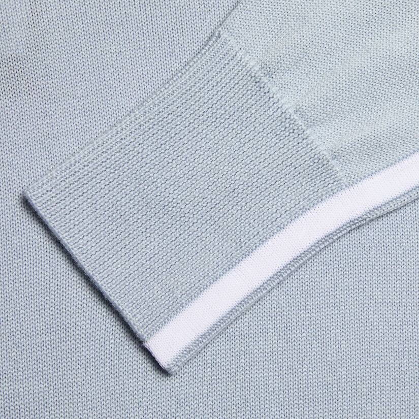 MERINO WOOL CONTRAST STRIPE TURTLENECK JUMPER image number 5