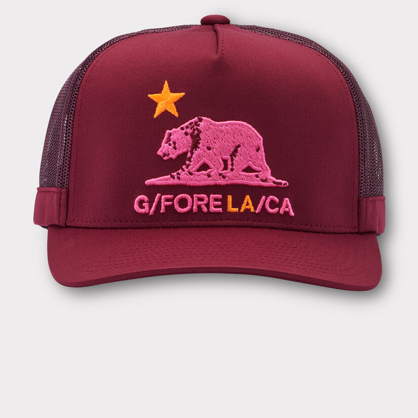 CALIFORNIA INTERLOCK KNIT TALL TRUCKER HAT image number 2