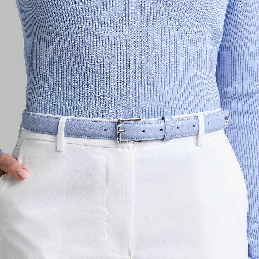 WOMEN'S METAL TEES LEATHER BELT image number 2