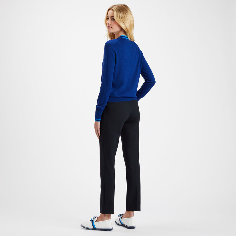 LAYERED MERINO WOOL V NECK JUMPER image number 5
