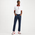 LOGO TECH PIQUÉ QUARTER ZIP SLIM FIT POLO image number 4