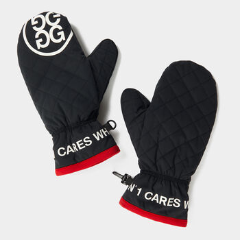NO 1 CARES WHAT YOU SHOT WOOL LINED MITTENS
