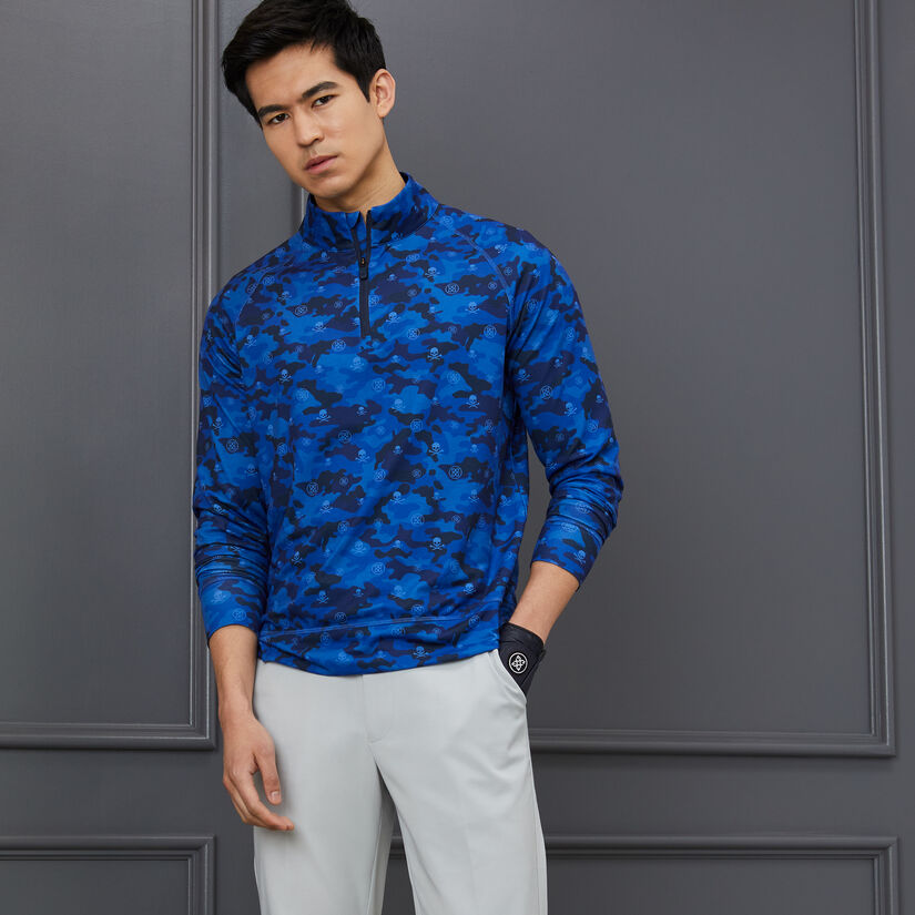 ICON CAMO LUXE QUARTER ZIP SLIM FIT PULLOVER image number 2