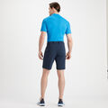 PERFORATED MULTI STRIPE TECH JERSEY RIB COLLAR SLIM FIT POLO image number 5