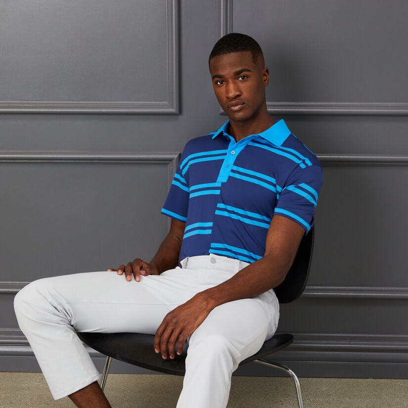 OFFSET STRIPE TECH PIQUÉ SLIM FIT POLO image number 2